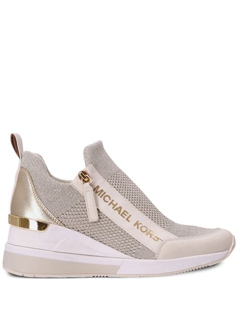 michael kors sneaker damen beige|michael kors denim sneakers.